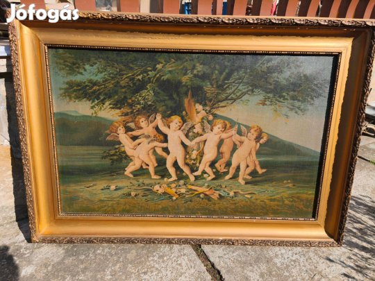 Festmény nyomat vászonra , hibátlan szép keretben