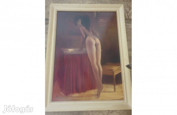 Festmény olaj Akt Deák.B.F 70x90cm Farost első tulajtól