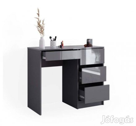 Fésülködőasztal, 90 cm, antracit-magasfényű antracit,Vicco Sherry,Új