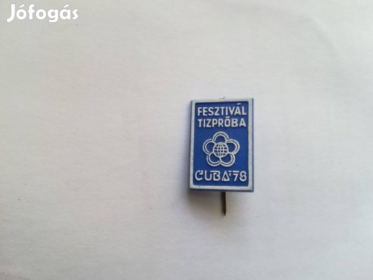 Fesztivál tízpróba Cuba 1978 kitűző