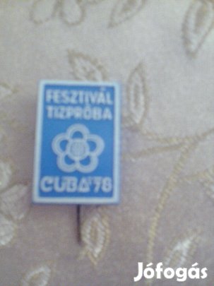 Fesztivál tízpróba Cuba '78 kitűző, jelvény