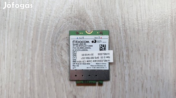 Fibocom L850-GL 4G WWAN kártya mobilinternethez 7-8. gen. laptopokhoz