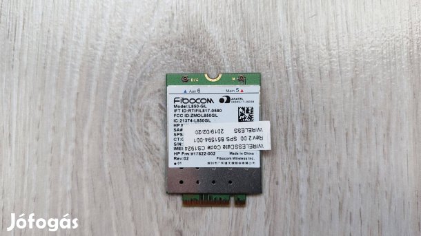 Fibocom L850-GL 4G WWAN kártya mobilinternethez 7-8. gen. laptopokhoz