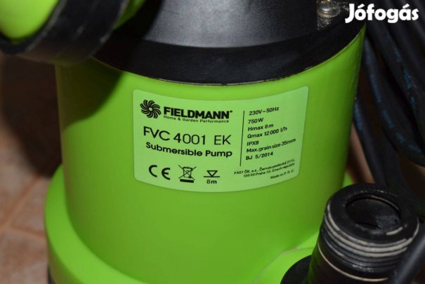 Fieldmann FVC 4001-EK merülőszivattyú kifogástalan (szinte új)