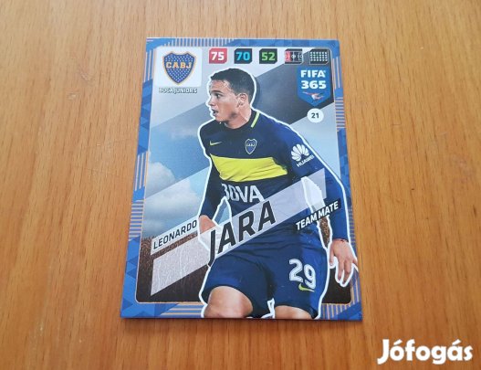 Fifa 365 2017/18 Panini 21 Cabj Boca Juniors Leonardo Jara kártya