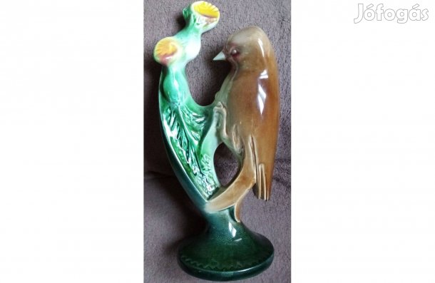 Figurális porcelán - Madárka faágon