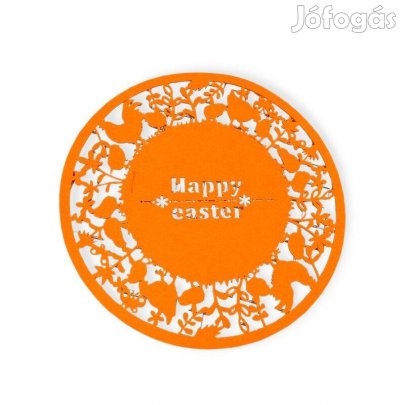 Filc húsvéti tányéralátét élénk narancssárga, 33 cm