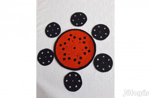 Filc italos pohár alátétek 7 db-os szett 900 Ft