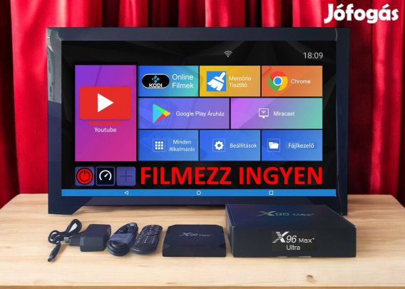 Filmezz Ingyen! Új X96 Max Ultra 4GB 64GB Android tv okosító box