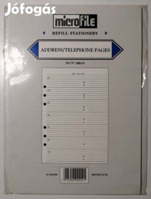 Filofax betétlapok, A5, 6 lyukú, bontatlan