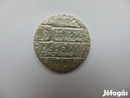 Finnország ezüst 10 márka 1970 01 22.61 gramm