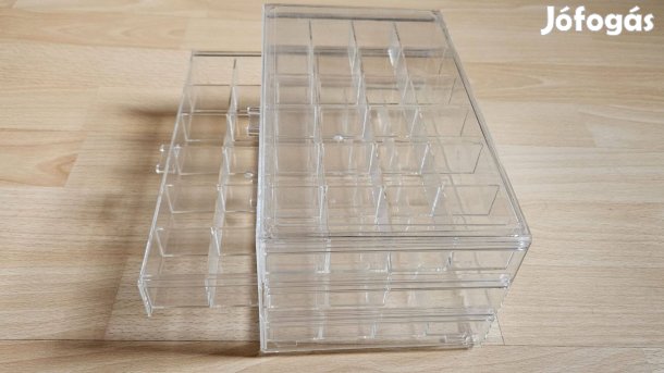 Fiókos ékszer érme tároló doboz