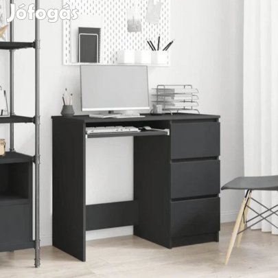 Fiókos íróasztal 90x45x76cm fekete FUR1354-2