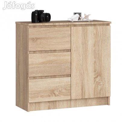 Fiókos komód hálószoba nappali bútor 80x35x77 cm barna GW-01