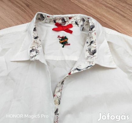 Fiore fehér minőségi márkás női ing blúz L