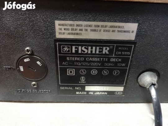 Fisher cr-5115 3 fejes deck hibás!