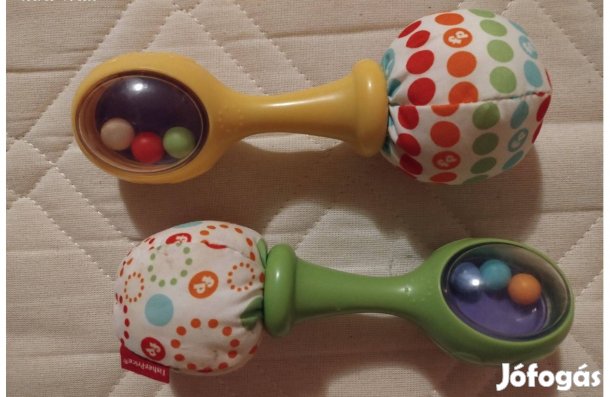 Fisher price csörgő baba játék, 2 Fisherprice rumbatök eladó