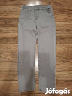 Fiú 170-es szürke slim fit farmer