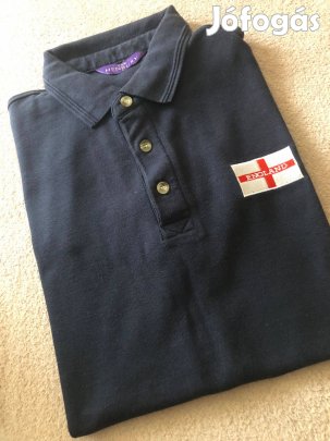 Fiú galléros "L" méretű sötétkék póló