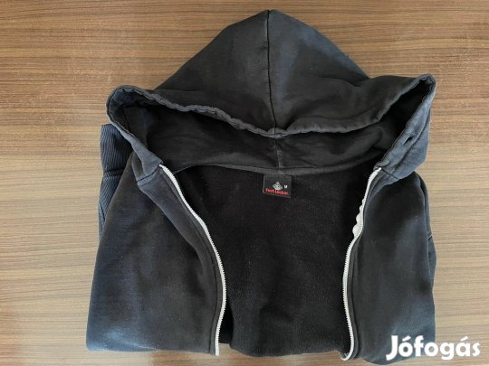 Fiú hosszú ujjú kapucnis pulóver fekete