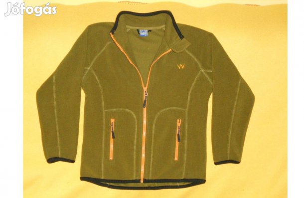Fiú kardigán, vagány, díszes, zsebes, puha, meleg. 140, 8-10 év