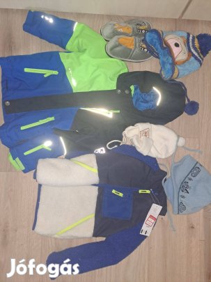Fiú téli kabát szett 116 - os méret, új