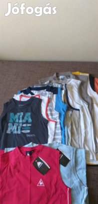 Fiú ujjatlan póló trikó atléta csomag 164 172 S új