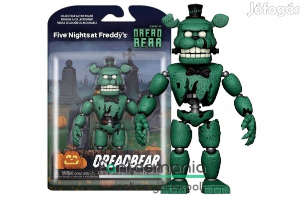 Five Nights at Freddys 14cm Fnaf Dreadbear zöld Freddi maci figura