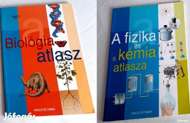 Fizika-kémia, Biológia atlasz új ,szép állapotban