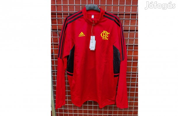 Flamengo eredeti adidas piros cipzáras nyakú felső (XL-es)
