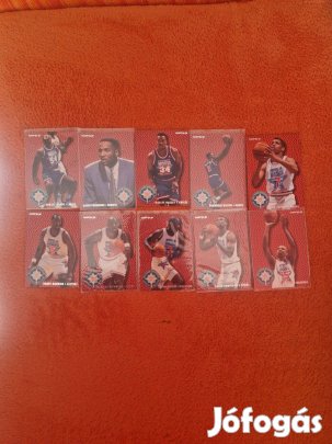 Fleer 1994-95 All Star Weekend kosaras kártyák 10db
