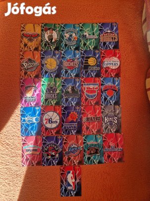 Fleer 1996-97 Team logo kosaras kártyák 26db