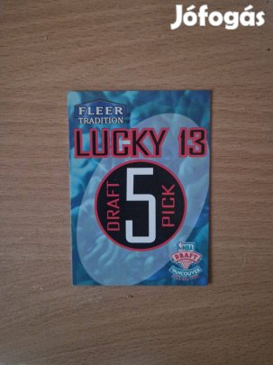 Fleer Tradition 1998-99 Lucky 13 Redemption Draft Pick 5 kártya