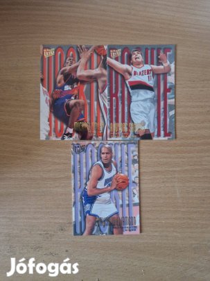Fleer Ultra 1995-96 Rookie kosaras kártyák 3db