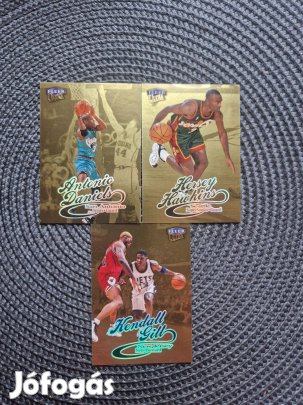Fleer Ultra 1998-99 Gold Medallion Edition kosaras kártyák 3db