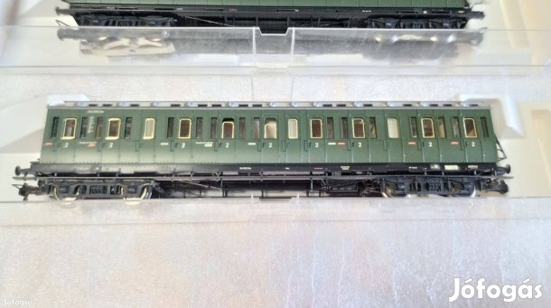 Fleischmann HO 4 db kocsi szett világítással. Ritkaság