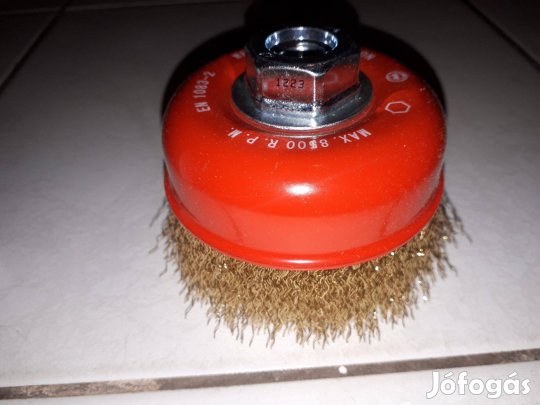 Flexbe fogható sárgaréz drót körkefe, fazékkefe - 100 mm