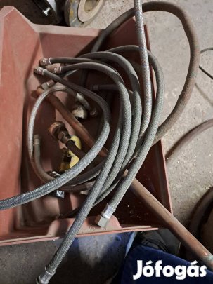 Flexitömlő olaj 3/8 kúpos 750mm BB Flexi tömlő flexibilis cső olajégő