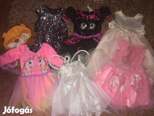 Flitteres, csillogó, ünneplő cica tündér Unikornis hercegnő 2-3 évesre