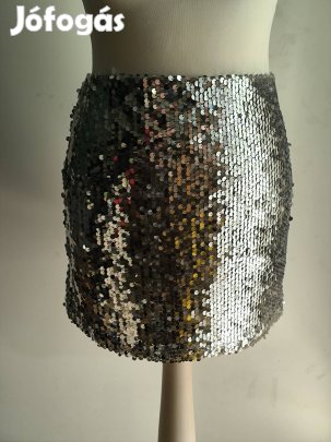 Flitteres ezüst szoknya 