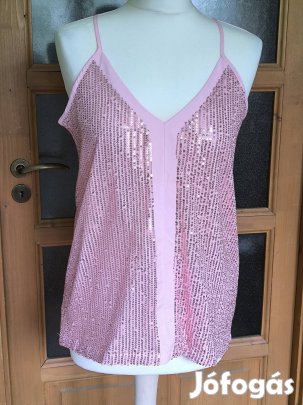 Flitteres rózsaszín felső 