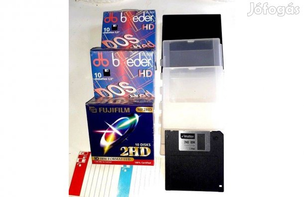 Floppy lemez 3 boboz Együtt Új Bontatlan + tokok