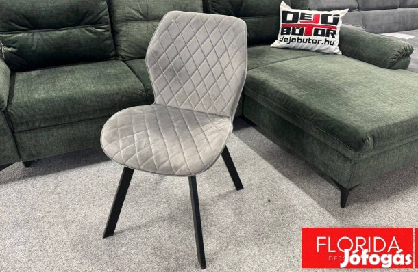 Florida selyem étkezőszék fekete lábakkal 140 kg teherbírással