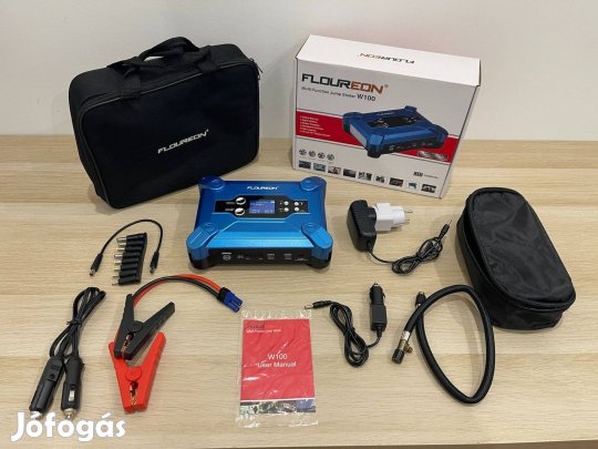 Floureon W100 Zsebbika Powerbank Kompresszor Multi Töltő Kijelzővel