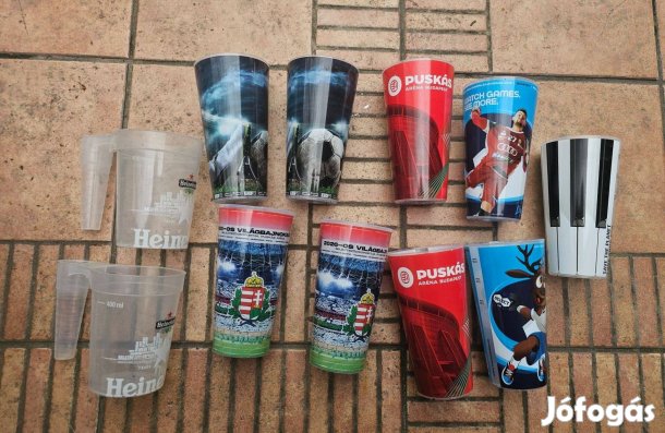 Foci Repohár kézilabda műanyag Heineken korsó új