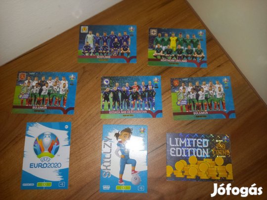 Foci kártya Euro 2020 Panini csapat limited edition játék