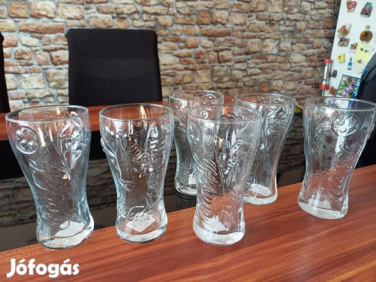 Foci labdás Coca Cola poharak Új cimkés 12db