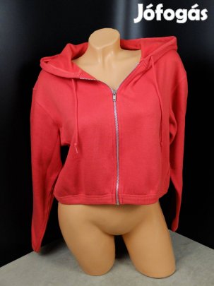 Focus Wear piros hosszú ujjú kapucnis női kardigán cropp