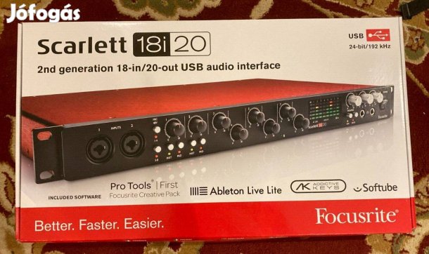 Focusrite Scarlett 18i20 2nd Gen USB külső hangkártya audio interfész