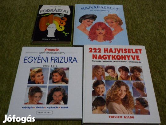 Fodrászat, egyén frizura, hajviselet könyvcsomag